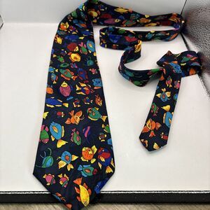 Andaloro Men's Necktie Neon Tie Multi Colored  100% Polyester Korea